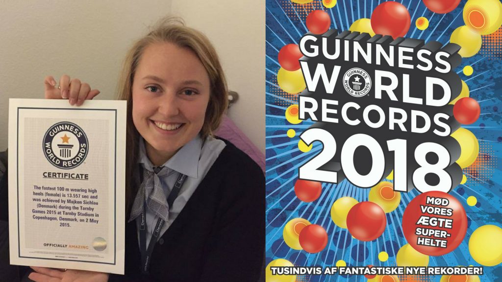 Danske Majken løb sig ind i rekordbog fra Guinness - på høje hæle!