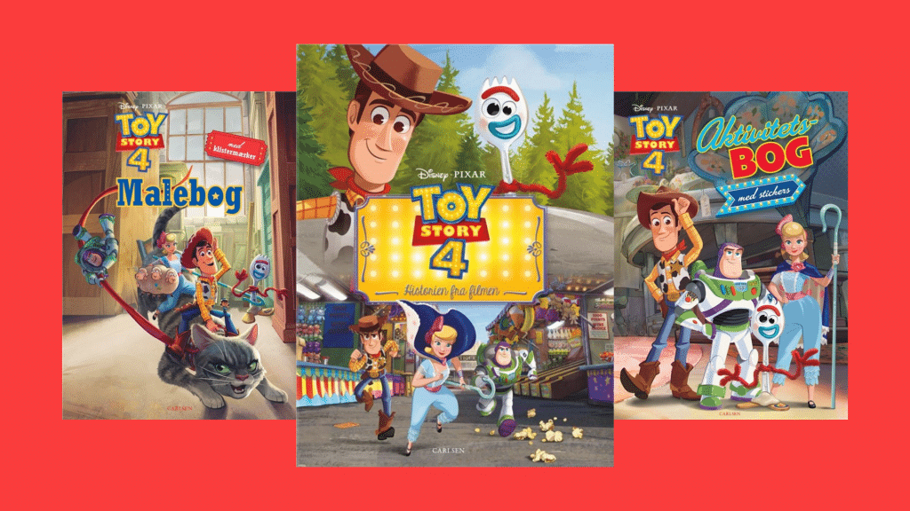 Toy Story, Toy Story 4, Woody, Disney, malebøger, filmbøger, filmbog