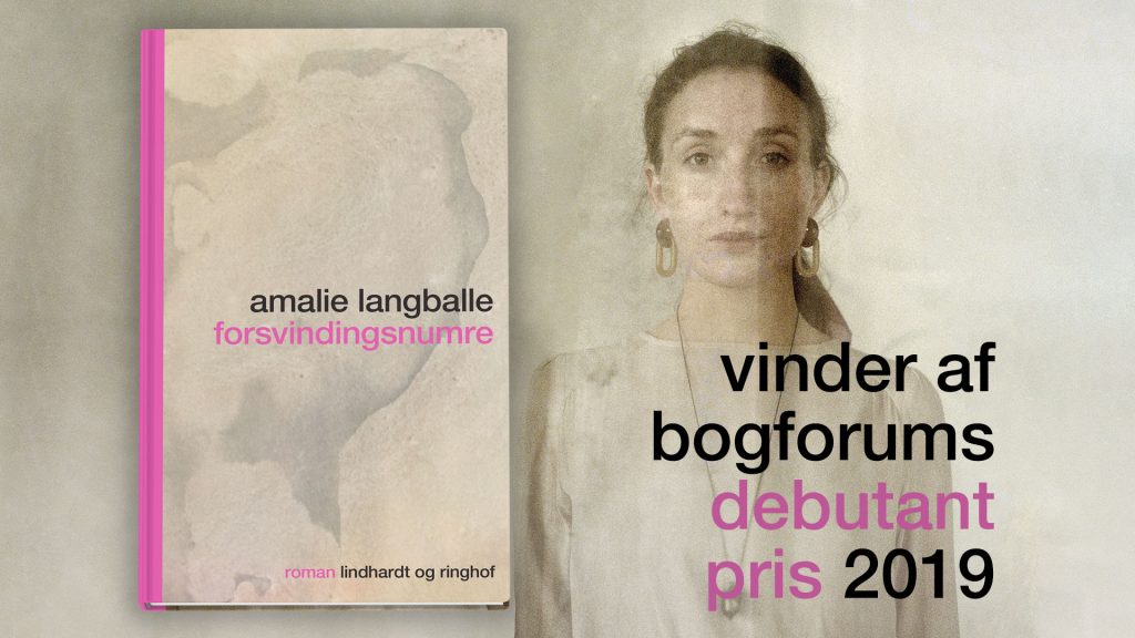 Amalie Langballe, forsvindingsnumre, debutant, debutroman, bogforums debutantpris, bogforums debutantpris 2019, debutantpris