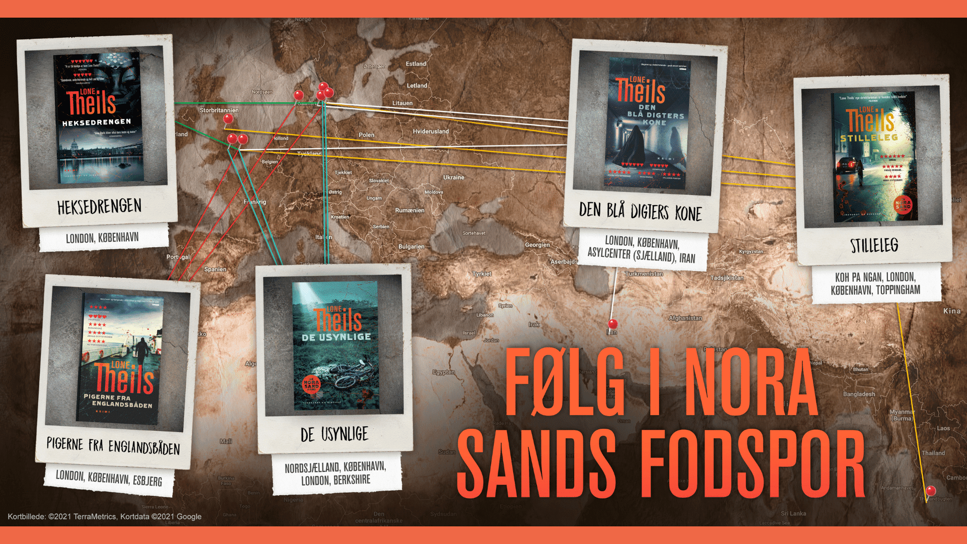 Korrespondent Nora Sand rejser verden rundt i Lone Theils' bestseller-krimiserie