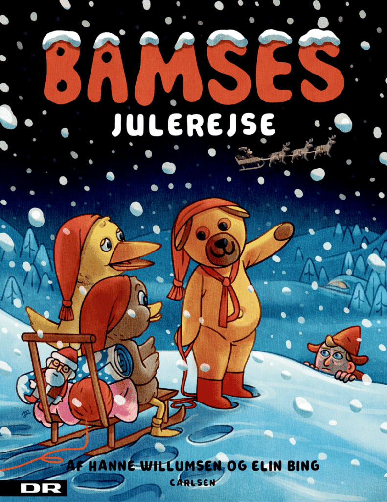 En højtlæsningsjulekalender med 24 kapitler og flotte illustrationer - Læs et uddrag af Bamses julerejse her