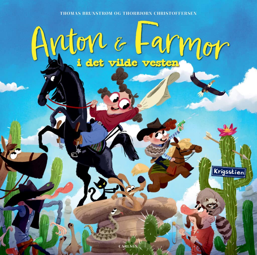 Download sjove aktivitetsark med Sallys far-duoens nye bogserie Anton og Farmor