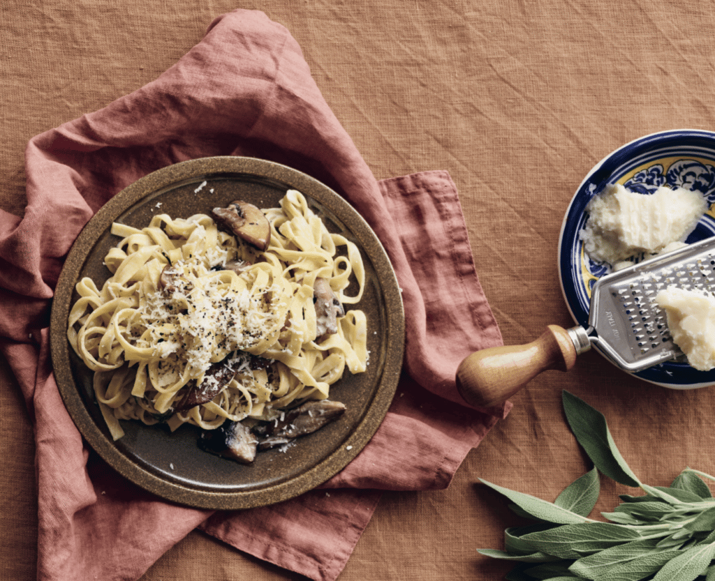 pasta med svampe og mascarpone, pasta, louisa lorang