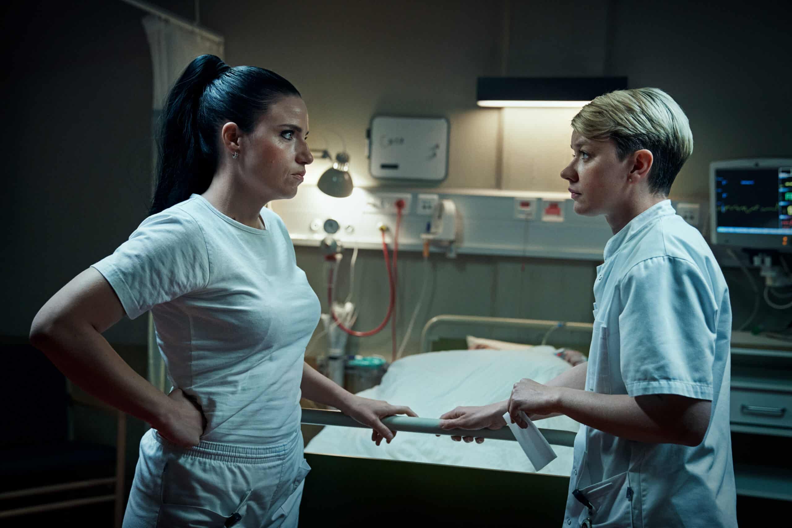 The Nurse. (L to R) Josephine Park as Christina Aistrup and Fanny Louise Bernth as Pernille Kurzmann in The Nurse. Cr. Courtesy of Netflix © 2022 Foto: Tine Harden/Netflix