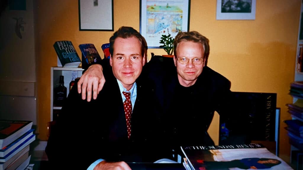 Bret Easton Ellis og Karsten Nielsen i marts 1999. Foto: Jesper Uhrup Jensen