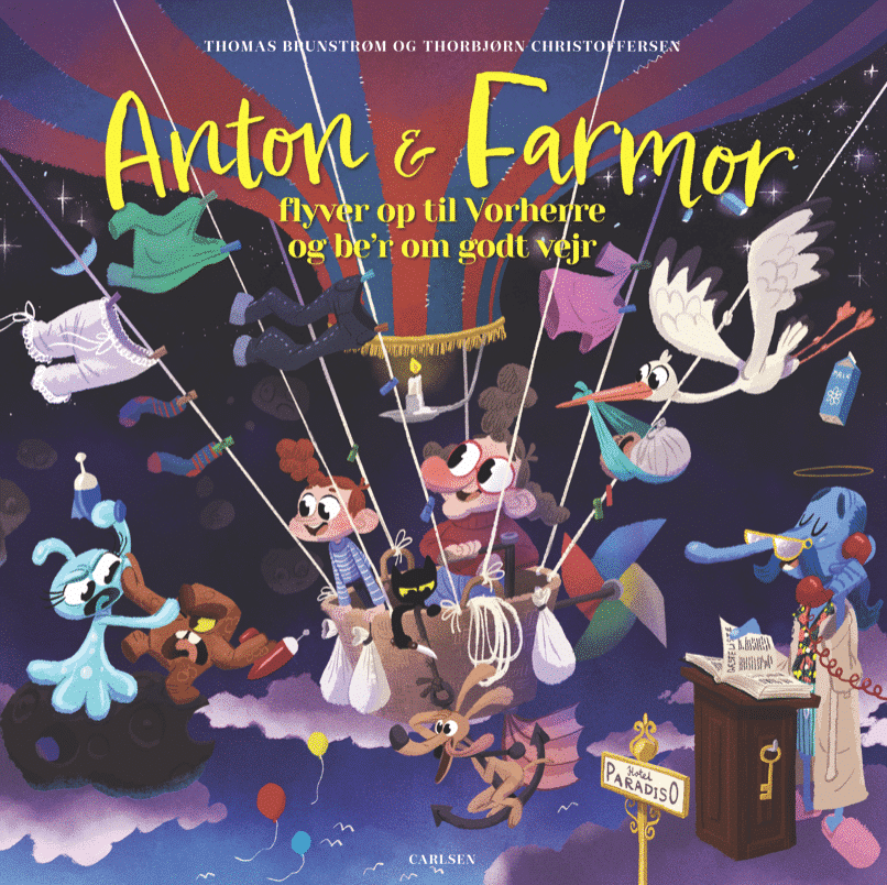 Download sjove aktivitetsark med Sallys far-duoens nye bogserie Anton og Farmor