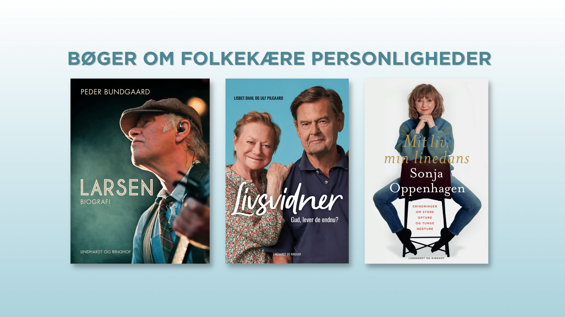 Bøger til dig, der vil læse om Kim Larsen og andre folkekære danske personligheder. Se vores anbefalinger her.