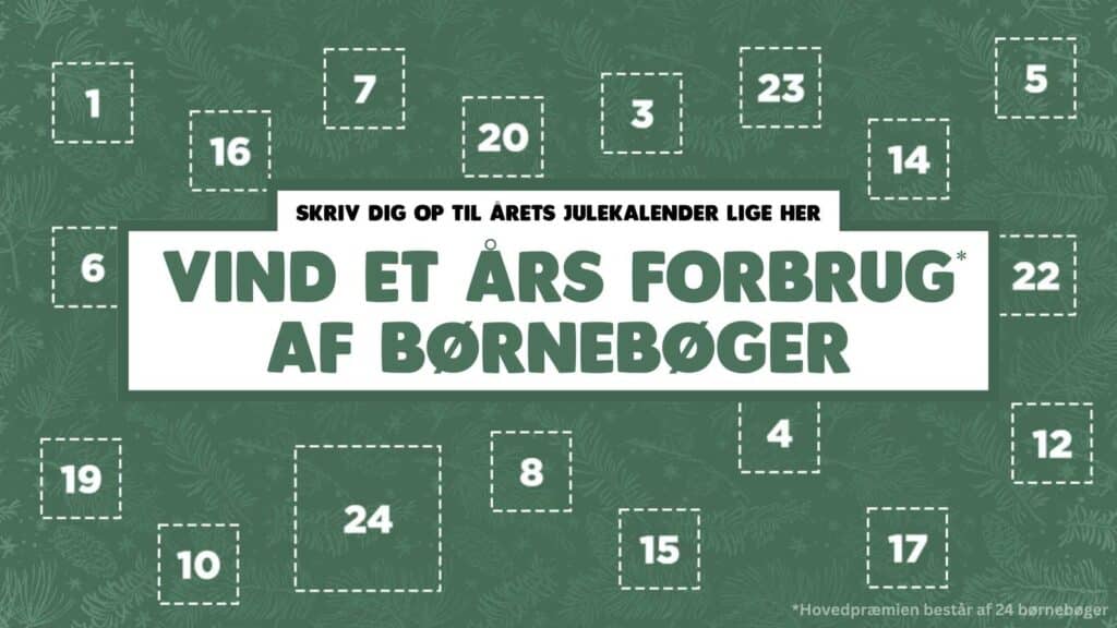 Julekalender fra Carlsen: Vind et års forbrug af børnebøger!