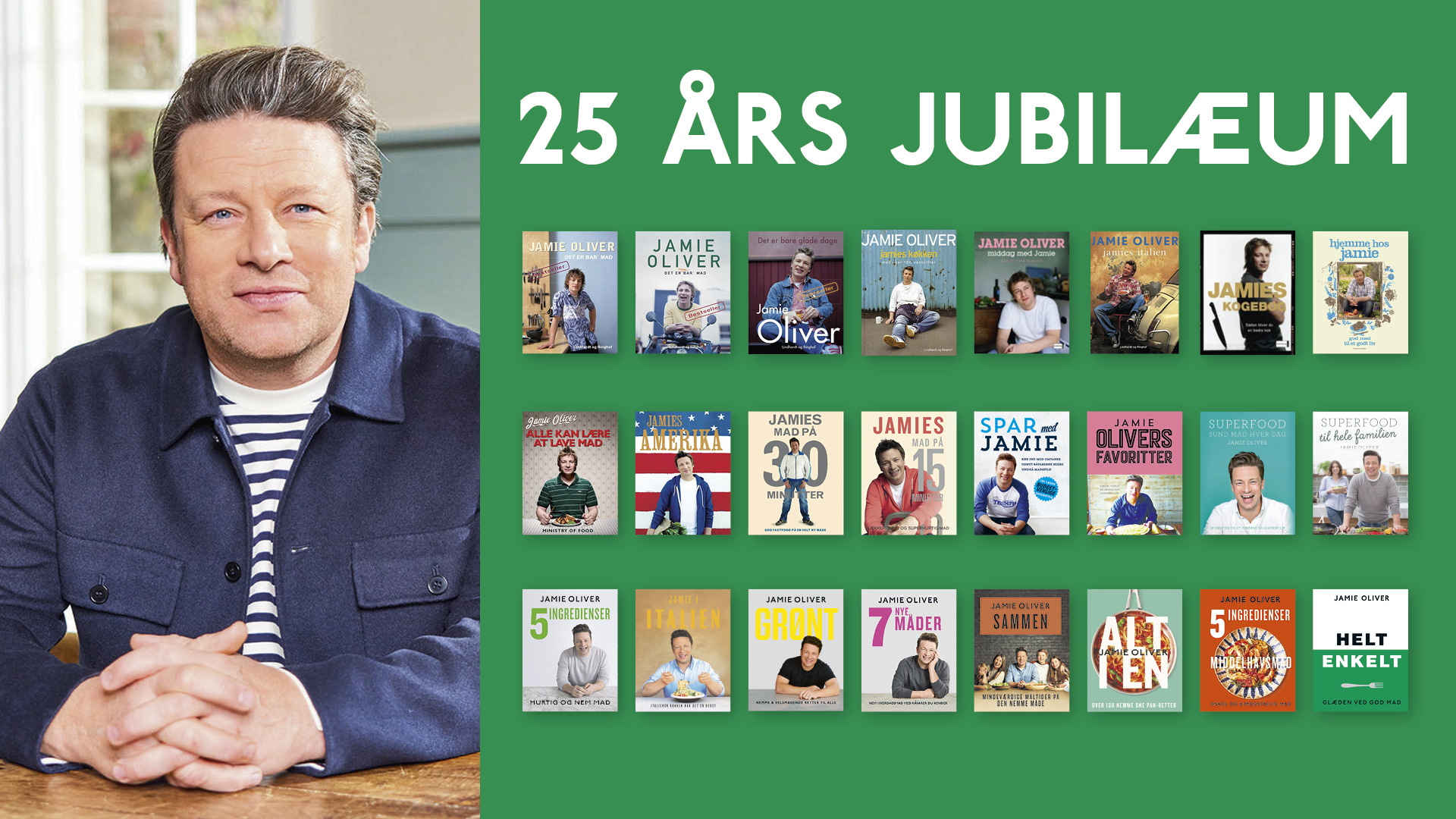 Den verdenskendte kok Jamie Oliver fejrer 25-års jubilæum