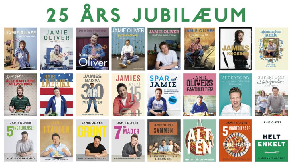 Den verdenskendte kok Jamie Oliver fejrer 25-års jubilæum