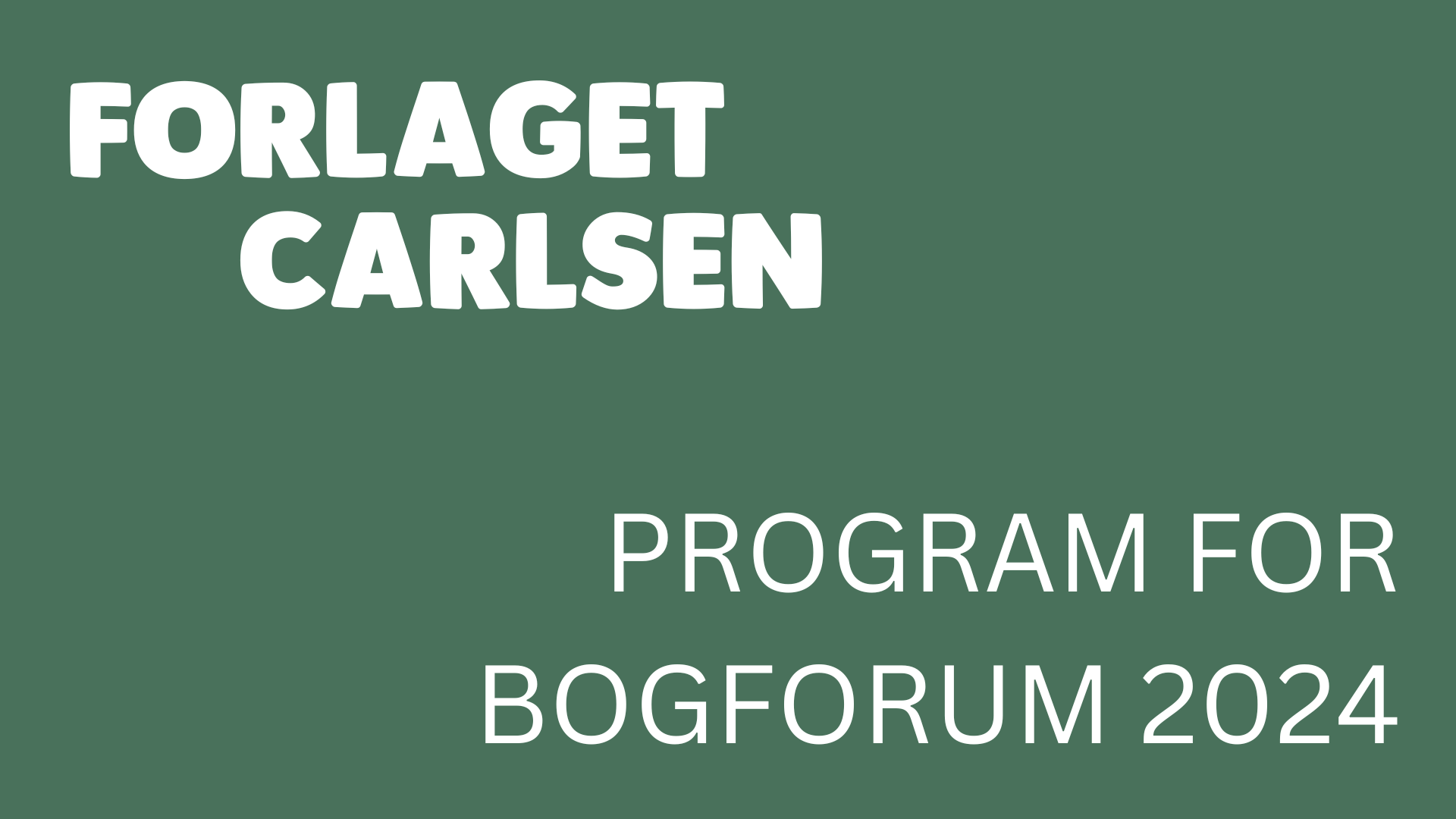 Carlsen bogforum program